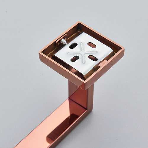 Porte-serviettes Triangulaire Minimaliste En Acier Inoxydable Or Rose - Dimensions 8,4x16,9x4,6 Cm - Pour Cuisine, Bar, événements